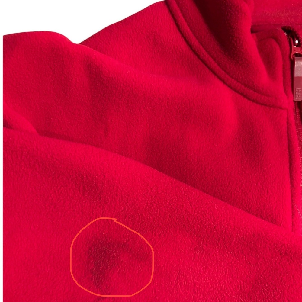 Helly Hansen Mens XL Red Fleece Full Zip Jacket Mock Neck‎ Logo Outdoor Hiking - Picture 10 of 10